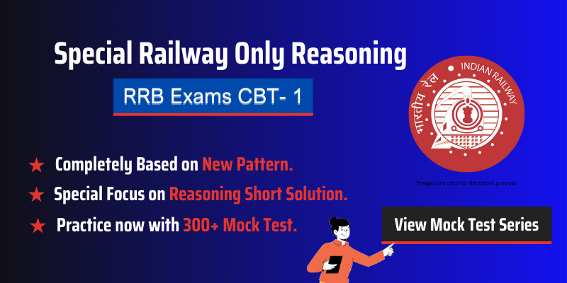 Mock Test Exams Only Railway Reasoning
